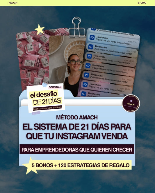 🔥 Método Amach: El Sistema de 21 Días para que tu Instagram Venda + 125 Estrategias de Venta de Regalo 🎁